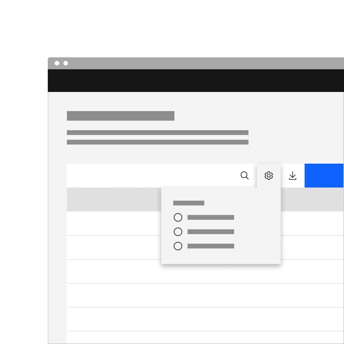 An example of a popover