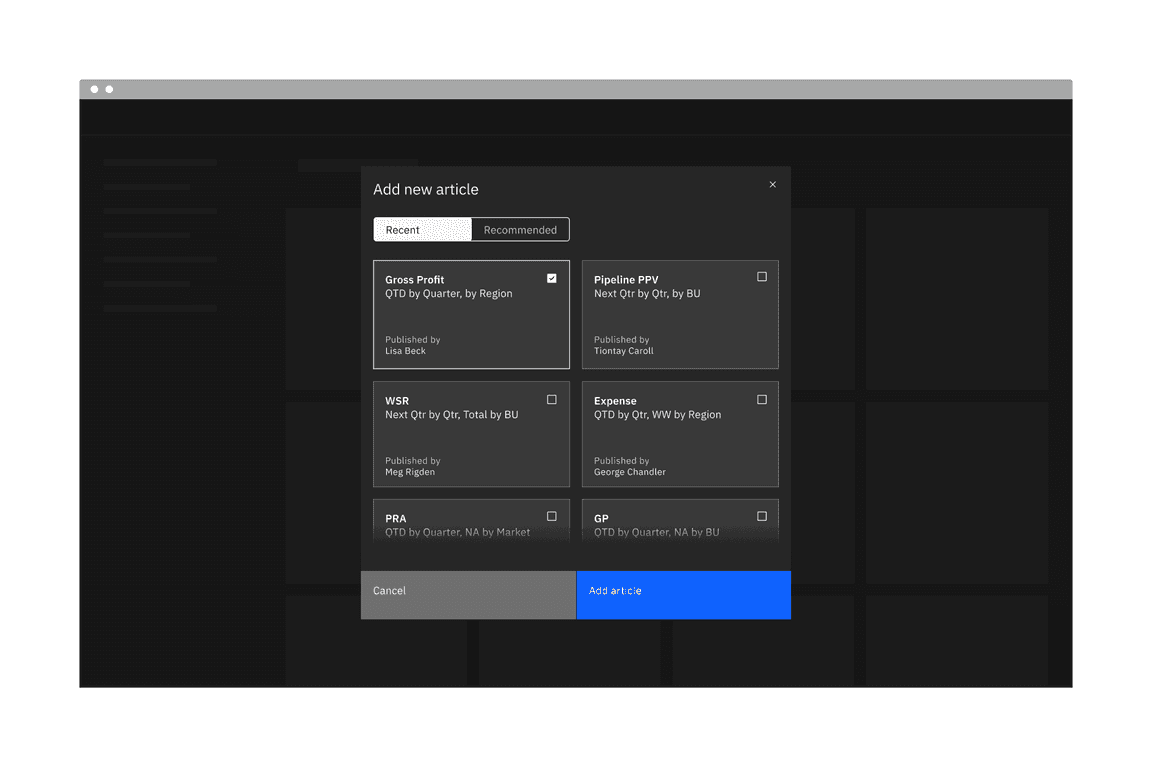 Example of a content switcher