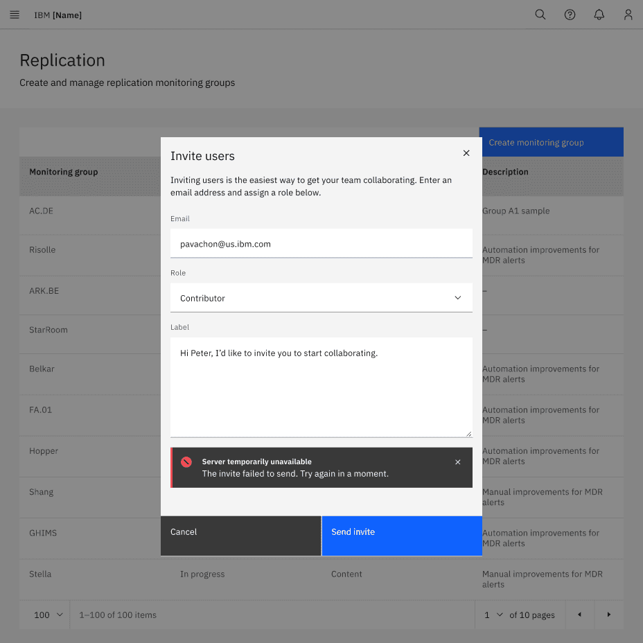 Example of the small loading component in a UI