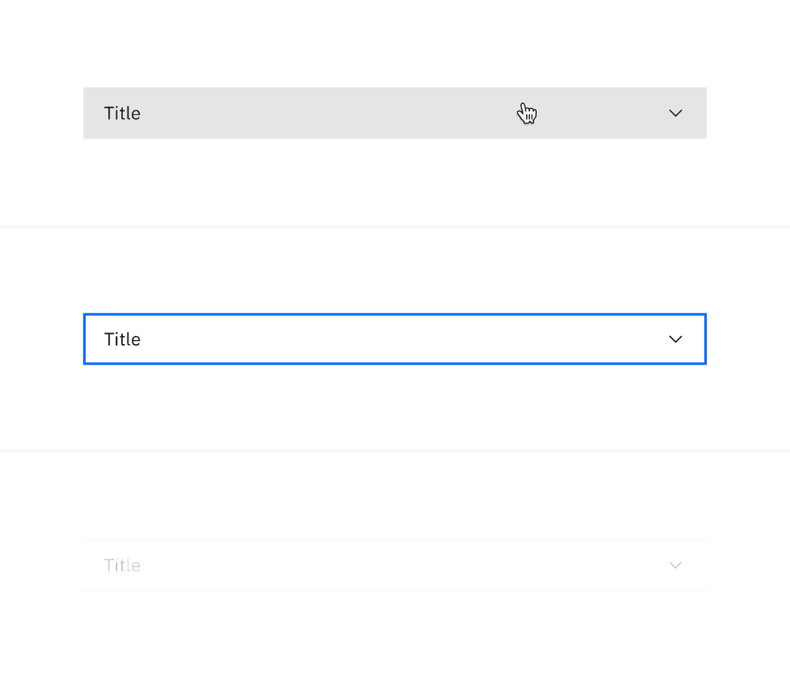 accordion interactives states